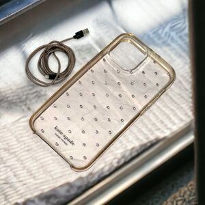KATE SPADE Defensive Hard shell Case Cable Scratch Protector iPhone 12 Pro
